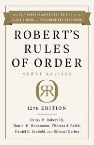 Robert's Rules of Order 12th edition